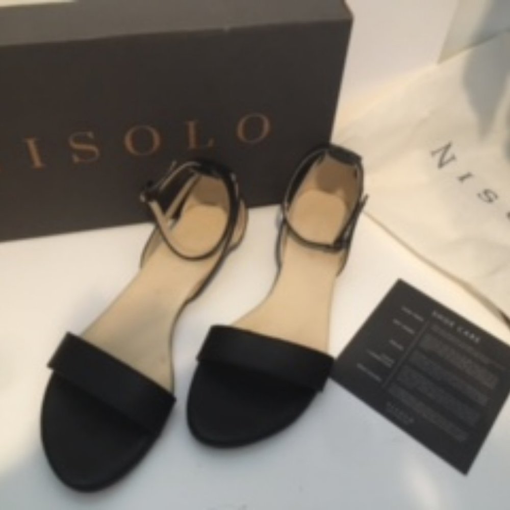 Nisolo Serena Sandal Black Leather